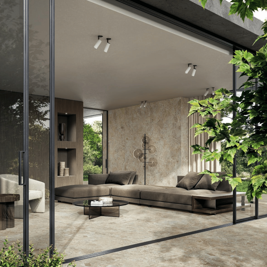 Breccia Beige Lucido e Opaco 60x120 - Piastrellami