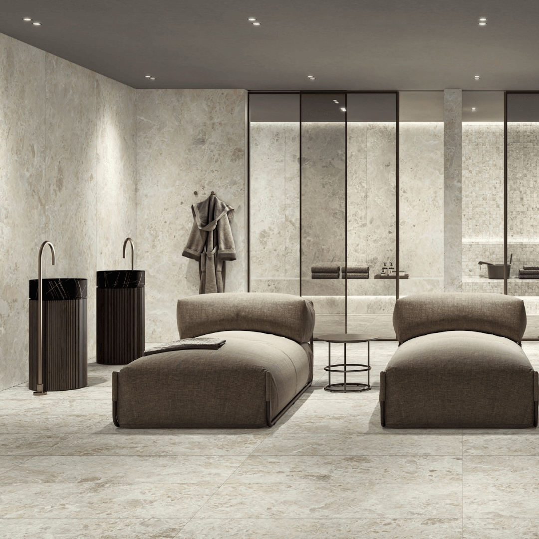 Breccia Ivory Lucido e Opaco 60x120 - Piastrellami